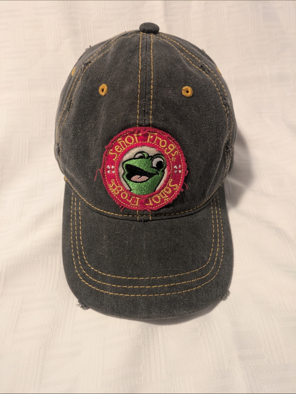 Senior Frogs Embroidered Gray Baseball Cap